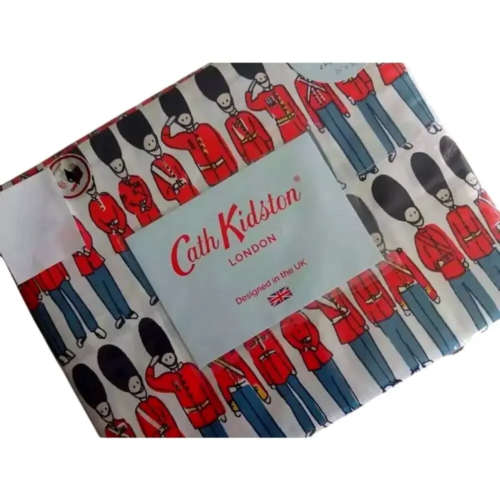 Cath Kidston London Guards Soldiers Christmas Nutcracker QUEEN Sheet Set 4 pc